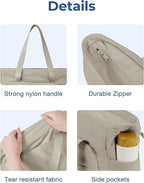 BAGSMART Tote Bag for Women, Tote Bag with Zipper Work Tote with Compartments Nurse Shoulder Hanbag for Travel, Gym