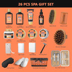 26 Pcs Bath and Body Gift Basket Set for Men Fathers Day Gifts - Spa Gift Set for Valentines Day with Shower Gel | Luxury Gifts Sets for Christmas Gifts, Birthday Gift, Gift for Dad