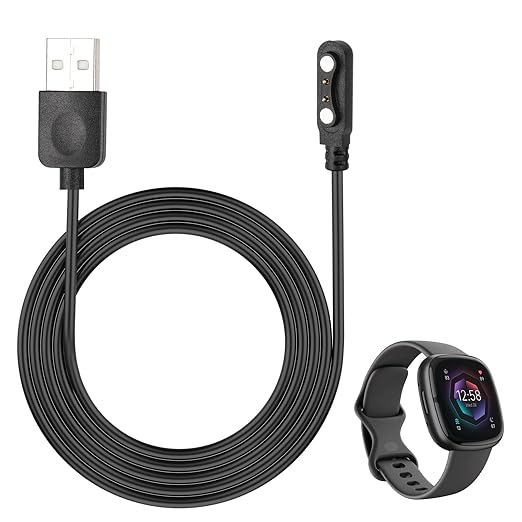 Smart Watch Charger Cable 2 Pin Cord,Replacement Charger for Smart Watch, Charger Contact pin spacing Compatible 4mm