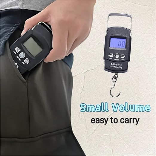 Luggage Weight Scale, 2pcs Hanging Scale Digital Electronic Fishing Hook 50kg with Backlit Display and Tape Measure,for Travel