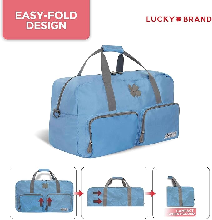 Lucky Travel Duffel Bags 65L, Gym Bag, Travel Bag & Large Duffle Bag for Men, Foldable Overnight Weekender Bags for Women & Men with Adjustable Shoulder Strap,
