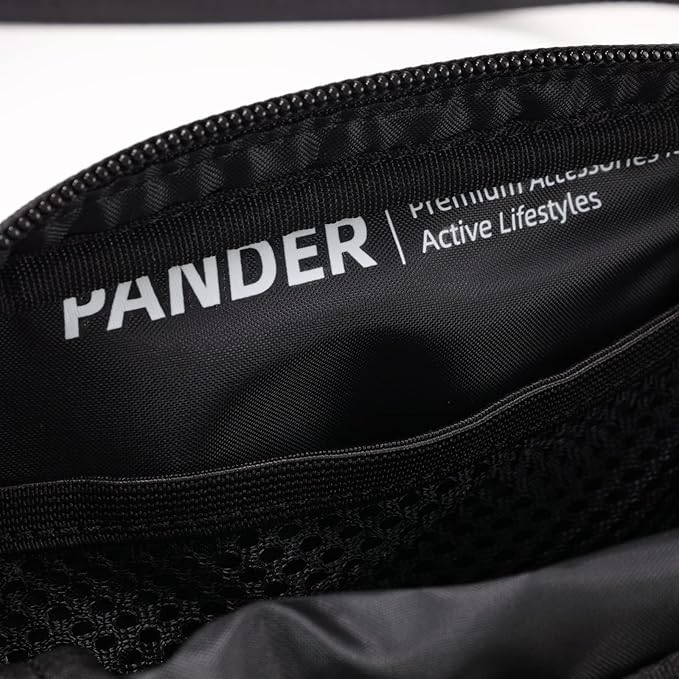 Pander Mini Belt Bag – Ultra Compact, Fits 6.7” Phone, Lipstick, Earbuds, Essentials, Small Crossbody Waist Purse, Black Onyx