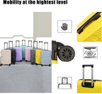 Luggage Set 3 Pieces -Suitcase Set - Luggage with Wheels - Check-in Luggage - PC + ABS Durable Suitcase Rotating Silent Wheels 3-Piece 20/24/28 yellow (yellow)