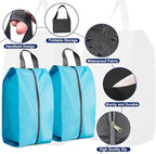 5Pcs XL Travel Shoe Bags Portable Travel Gifts Shoe Organizer with Zipper Closure, Waterproof Nylon Shoe Storage Organizer with Handle Travel Bags For Men and Women, Blue