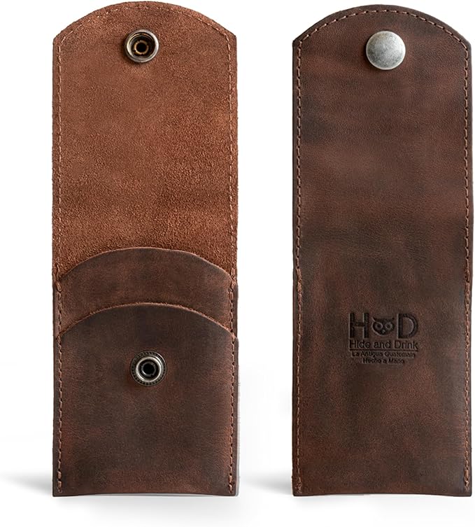 Leather Double Nail Clipper Case, Travel Scissors Cover for Men & Women, Grooming Kit Cases, Personal Manicure Set Organizer, Mens Care, Clippers, Fingernail Trimming, Toenail Pedicure, Nails Cutting