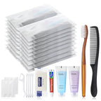 100 Sets Toiletry Kits Homeless Personal Hygiene Kit Bulk Homeless Care Package Supplies Travel Toiletry Kit Homeless Hygiene Kit Bulk for Men Women Charity Disposable Toiletry Kit(10-IN-1)