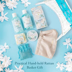 Mothers Day Gifts for Women, Bath & Body Gift Basket, Gardenia Tulip Gifts for Mom Spa Gift Set for Women, Self-Care Relaxation Gift, Home Spa Kit Mini Bag Wallet, Birthday, Christmas, Anniversary