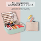 Queboom Travel Makeup Bag Cosmetic Bag Makeup Bag Toiletry bag for women and men (Green)