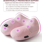 Keemall Inflatable Travel Pillow, Premium Soft Pink Velvet Neck Pillow, Washable Lightweight Portable Travel Essentials for Flight Road Trip Camping Office, Ideal Travel Gift for Women Girls
