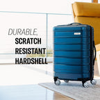 Samsonite Omni 2 International Carry-On Luggage with 360° Spinner Wheels - Scratch Resistant Hardshell - TSA, Airline-Approved - Expandable Polycarbonate Shell for Lightweight Travel - Rose Gold
