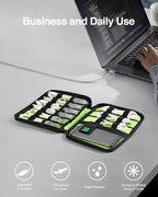 Luxtude Travel Cable Organizer Bag, Flat Cord Organizer Case, Travel Essentials for Wire/Cord/Charger/Cable Storage/Tech Accessories/Tech Gifts