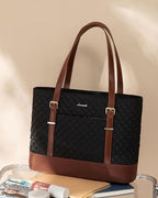 LOVEVOOK Laptop Bag for Women, 15.6 Inch Work Tote Computer Bag With Large Cup Holder, Lightweight Large Laptop Briefcase for Travel, Bussiness, Teacher