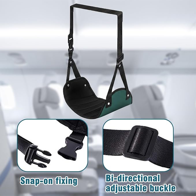 Foot Hammock for Plane Travel, Memory Foam Airplane Foot Hammock,Long Flight Foot Rest - Plane Gadgets