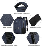 MATEIN Extra Large Laptop Backpack for Men, 50 L Travel Carry On TSA Approved Backpack with Trolley Sleeve, Waterproof Business Work Bag Fits 18.4 Inch Computer Notebook, Dark Blue