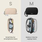 tomtoc Electronics Organizer Travel Case, Water Resistant Travel Bag Cable Organizer for Essentials, Tech Pouch Accessories Carry Storage for Cord, Phone, Cables, Airpods, USB Flash Drive, Daily Items