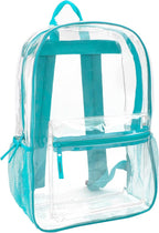Trail maker Clear Backpack Heavy Duty with Padded Straps, Side Pockets for Kids, Boys, Girls, School, Stadium Approved Events