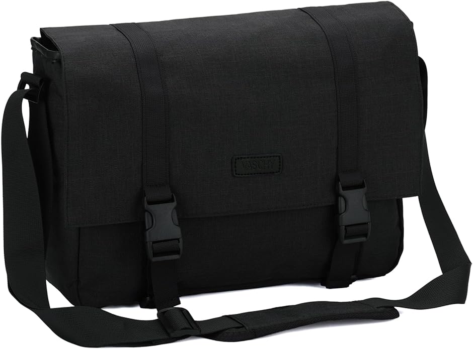 VASCHY Messenger Bag,Water Resistant Casual Lightweight Slim Crossbody Shoulder Bag for Men Women Work School for 14in Laptop