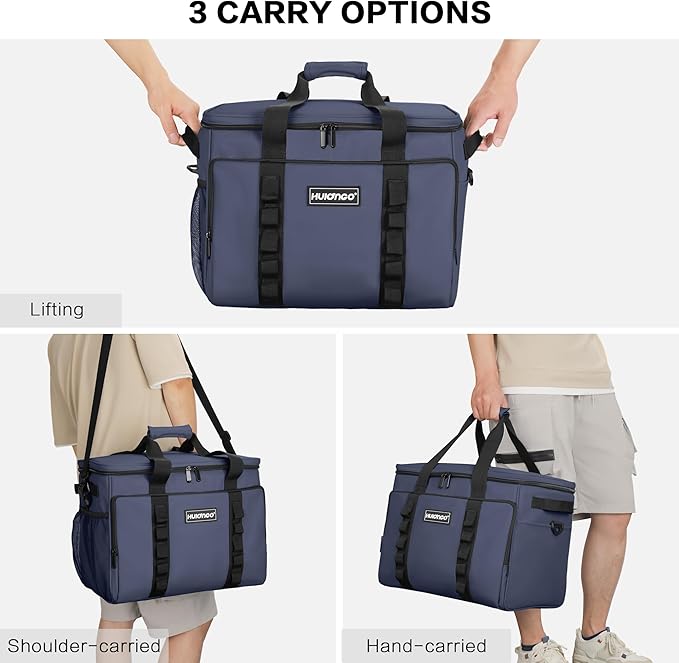 Soft Insulated Cooler Bag Collapsible Large Travel Coolers Soft Sided Coolers Ice Chest, Leakproof, Waterproof