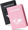 Honmein 2 Pcs Passport holders，Ultra Slim passport wallet，PU Leather Passport Cover for Women and Men…