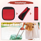 Luggage Handle Wrap [6PCS] - Neoprene Luggage Identifiers Use for Suitcases & Carry on & Travel Accessories - [Red-6IN/15CM] Comfort Grip Handle Cover