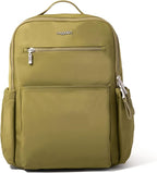 Baggallini Tribeca Expandable Laptop Backpack - 15"x11" Lightweight RFID Computer Bag for Work & Travel with Luggage Sleeve