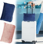 Travel Blanket, 2 in 1 Soft Flannel Airplane Blanket Warm Travel Blanket Pillow with Luggage Strap and Buckle, Portable Compact Flight Blanket for Cars Airplanes Camping 63x39 Inch (Pink)