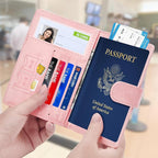 Herain Passport Holder for Travel Essentials, 2 Pcs Passport Cover Wallet Case Travel Gifts Women Men Family, RFID Passports Book Card Holders Travels Cruise Accessories Must Haves