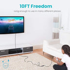 AINOPE USB Extension Cable,USB Extender,USB 3.0 Extension Cable, Male to Female Cord High Data Transfer Compatible with Webcam,USB Keyboard,Flash Drive,Hard Drive,Printer,10FT,Black