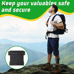 2 Pcs Security Ankle Wallet Pouch Black Ankle Wallet Stealth Tactical Nylon Leg Unisex Leg Strap Pocket for Credit Cards Travel First Aid Camping Phone