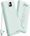 charmast Portable Charger with Built-in Cables and Wall Plug, 20000mAh 20W USB C Power Bank Fast Charging Battery Pack Compatible with iPhone iPhone 16/15/14/13 Series, Samsung Google iPad etc