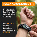 Paracord Bracelet Compass Hiking Survival Kit Emergency Whistle Fire Starter Camping Gear Hiking Essentials Fishing Hunting Accessories EDC Backpacking Gear Tactical Survival Gear Equipment