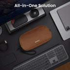 tomtoc Electronics Organizer Travel Case Performance, Water Resistant Bag Cable Tech Pouch Accessories, Carry Storage for Cord, Phone, Cables, Airpods, USB Flash Drive, Daily Items