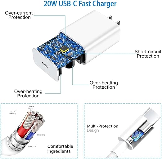 Fast Charge for Apple Watch Charger, 10FT Extra Long iWatch Charger Cable Portable Wireless Fast Charging Cord & 20W USB C Charger Block Plug Compatible with Apple Watch Series 10/9/8/7/SE/6/5/4/3/2/1