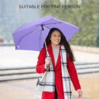 Compact Travel Umbrella for Purse - Flat Handle, Waterproof for Light Rain