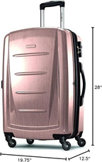 Samsonite Winfield 2 Hardside Expandable Luggage with Spinner Wheels, Artic Pink, Checked-Large 28-Inch