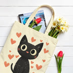 ANNA QUEEN Cat Tote Bag Shoulder Bag Handle Bag for Gym Yoga Picnic Beach Kitchen Reusable