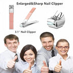 Manicure Set Women Men Nail Clipper Set Stainless Steel Toe Finger Nail Clippers Personal Care Tool with Case Travel Manicure Tool Nail Care Set Women Men Nail Grooming Kit Gifts for Mother Wife