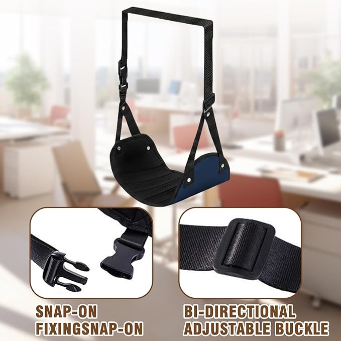 Portable Airplane Foot Hammock,Ergonomic Travel Foot Rest for Long Flights,Must-Have Airplane Travel Essentials