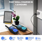 Wishouse Walkie Talkies for Adults Long Range-Rechargeable 4 Pack 2 Way Radios, Hiking Accessories Camping Gear Xmas Birthday Gift for Kids Family with Lamp,SOS Siren,NOAA Weather Alert,Easy to Use