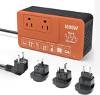 1600W 220V to 110V Converter for European International Travel, Universal Power Plug Adapter Voltage Converter US to Europe, Plug & Play, No Limitations - Power Any American Appliances Overseas