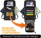 Travel Neck Wallet RFID Blocking – Hidden Passport Holder & Anti-Theft Money Pouch for Men & Women, Lightweight Concealed Undergarment Organizer with Adjustable Strap, Secure Document Holder