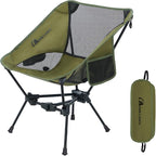 MOON LENCE Camping Chair Portable Backpacking Chair - The 4th Generation Ultralight Folding Chair - Compact, Lightweight Foldable Chairs for Hiking Mountaineering Beach (Green)