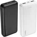 Miady 2-Pack 20000mAh Portable Charger, 22.5W USB C Fast Charging Power Bank 3 Outputs 2 Inputs Travel Essential Battery Pack Compatible with iPhone 17/16/15/14 Galaxy S24/22 Android etc (Black+White)