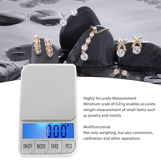 Estink Digital Pocket Scale 100g 0.01g High Accuracy Mini Portable Gram Scale with LED Display, for Jewelry Food