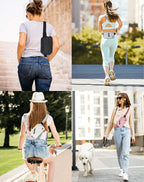 Fanny Pack Crossbody bags for Women Men, 2L Everywhere Belt Bag, Fashion Waist Packs, 5-Zipper Pockets Waist Bag with Adjustable Strap
