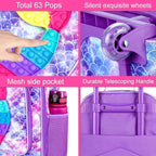 WZLVO Kids Luggage for Boys and Girls, Cute Dinosaur Unicorn Rolling Wheels Suitcase for Toddler Children