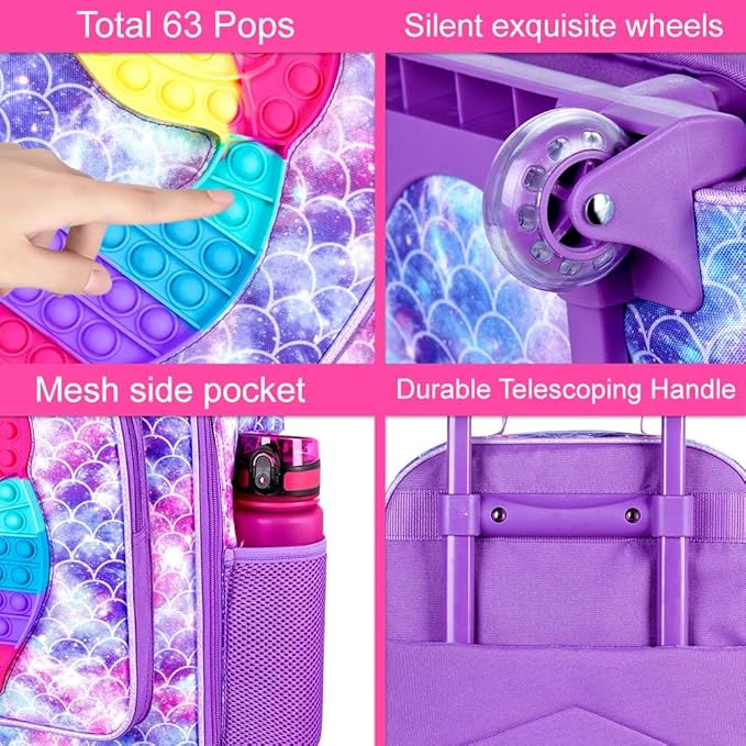 WZLVO Kids Luggage for Boys and Girls, Cute Dinosaur Unicorn Rolling Wheels Suitcase for Toddler Children