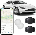 2 Pack GPS Tracker for Vehicles with Magnetic Case Work with Apple Find My(iOS Only) Waterproof Global Real-Time Location Tracking Hidden Car Device Bluetooth Finder No Fee or Subscription Required