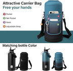 DYSANKY Insulated Water Bottle | Thickened Stainless Steel for Gym and Hiking with Straw, Carrier Bag, Handle Strap | BPA-Free 87 oz