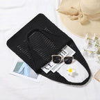 WantGor Crochet Bags, Beach Mesh Tote Bag Womens Shoulder Shopping Handbag Casual Travel Totes Bag Foldable Hobo Bags
